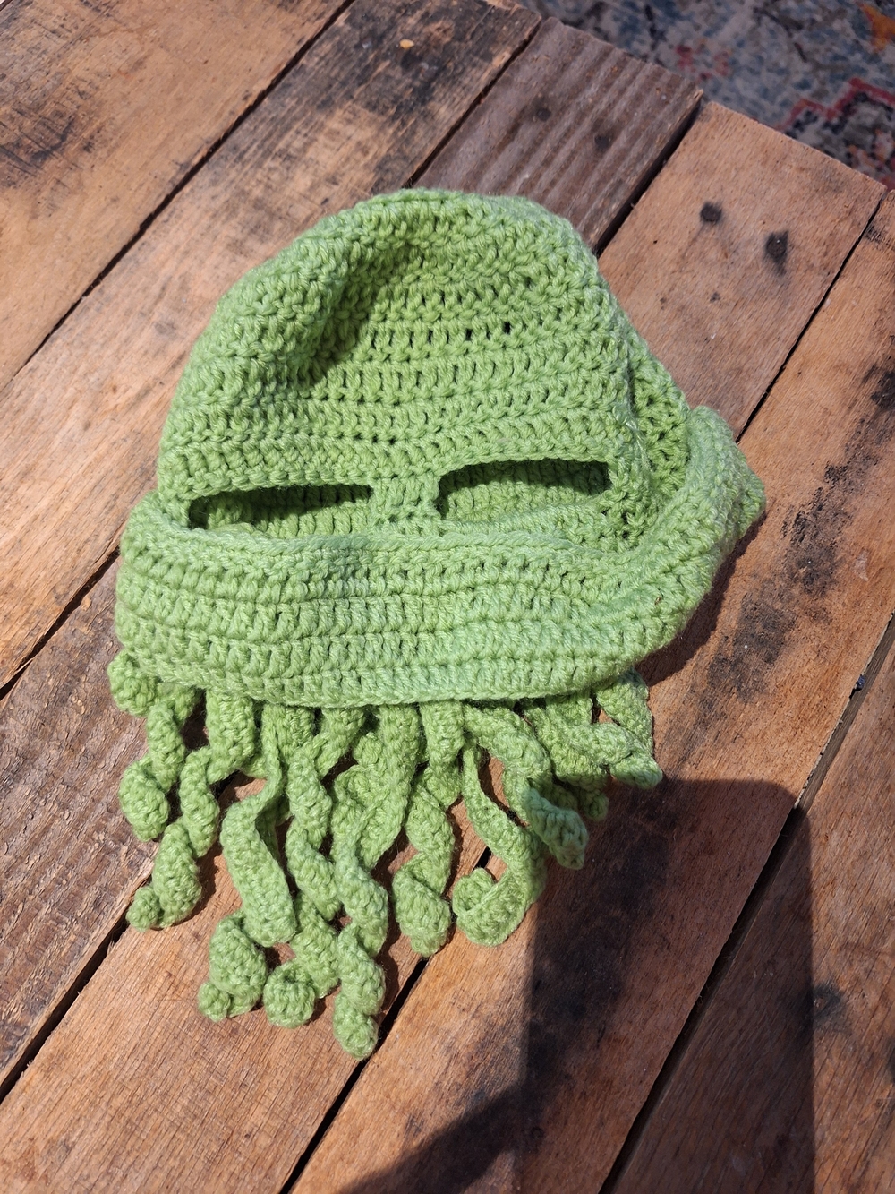 Crochet Green Octopus Beanie/ Hat